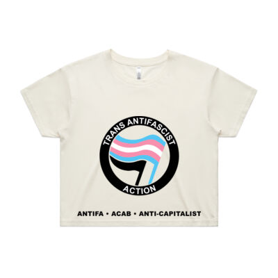 Trans antifascist crop top (no markup) Thumbnail